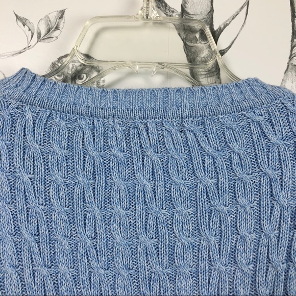 Y2K Vintage 100% cotton lightweight cable sweater - Picture 7 of 10